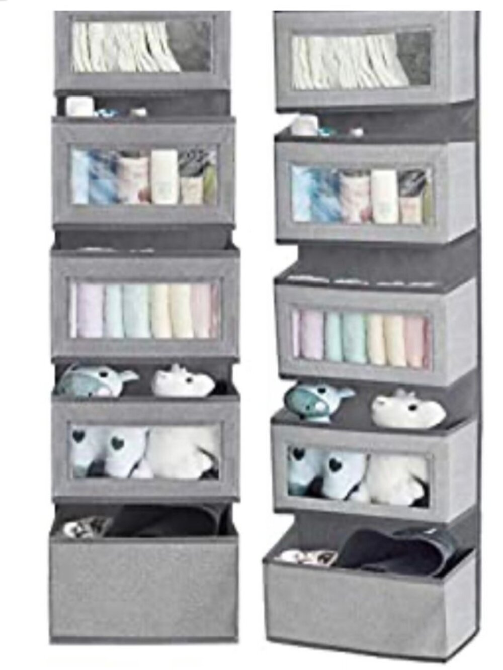 Over the Door Hanging Organizer Storage with 5 Large Pockets,Wall Mount Storage